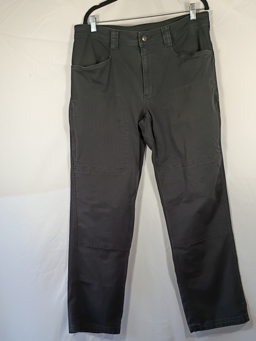 EUC Duluth Flex Fire Hose Canvas Black Cargo Pants Size 36x34 Standard Fit Work